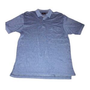 Izod Golf Blue Cotton Cool FX Short Sleeve Polo Shirt Size M